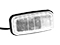 LED Sidemarkeringslys Fristom 125x60x24mm Hvid 12-36V, kabel